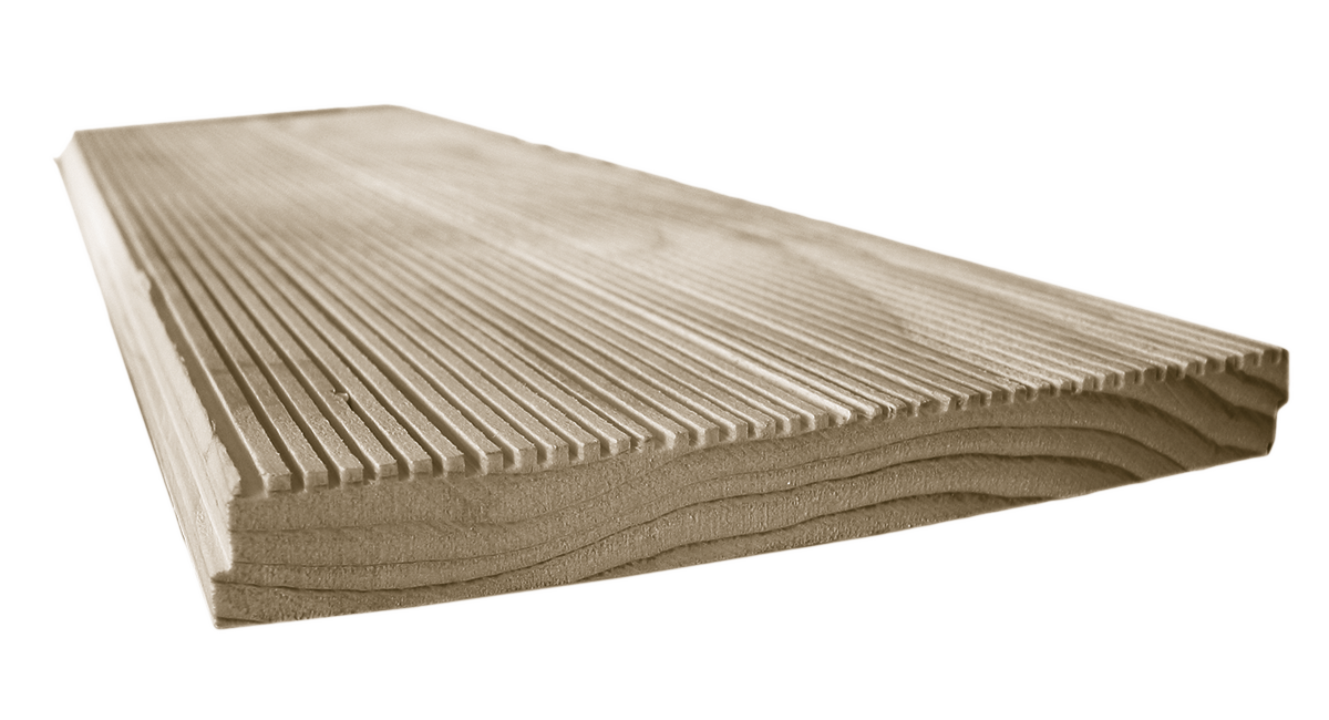 Veranschaulichung eines Brettes das zur Herstellung der Meissnitzer massivholz Mauer verwendet wird