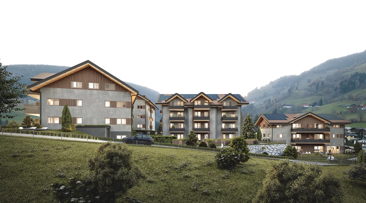 Visualisierung der Anlage Goldegg von vorne