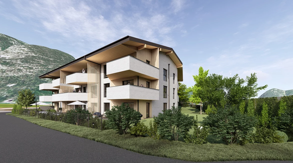 Vorderansicht der Visualisierung zum Projekt Lofer